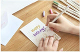 12-Color Fine Point Metallic Marker Set for Dark Paper and DIY Crafts