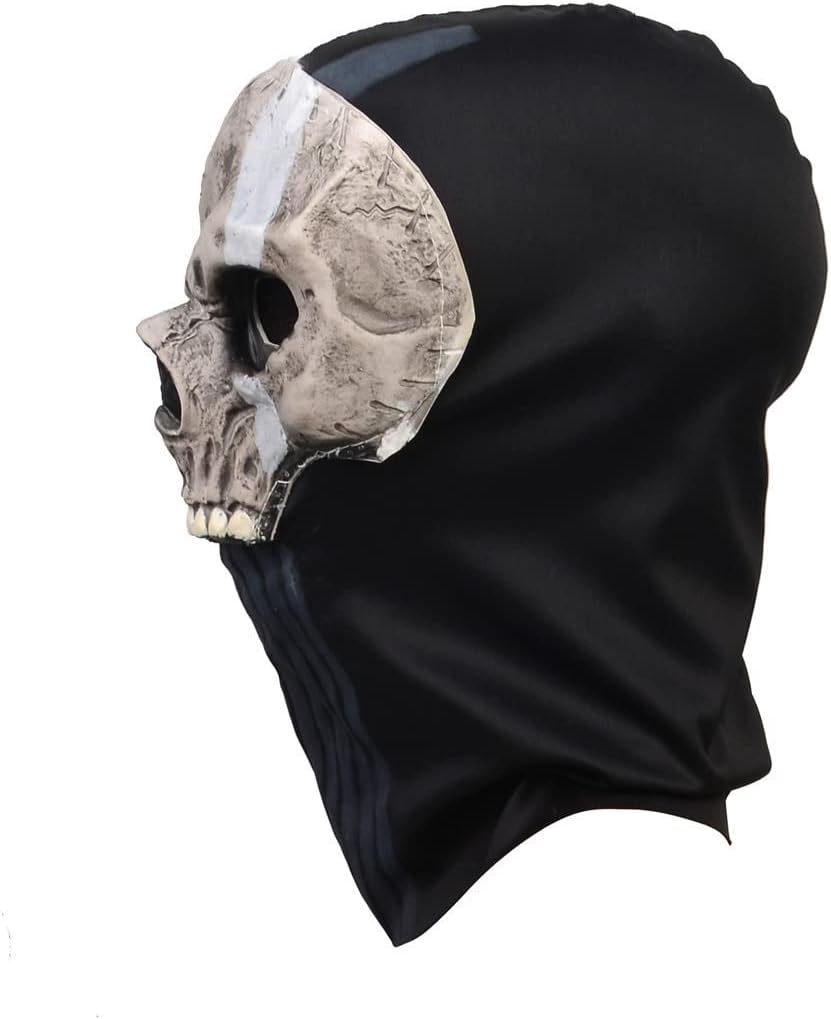 Ghost Skull Tactical Mask – Full Face Cosplay Mask for Halloween, War Games & Outdoor Sports (Mask-D)