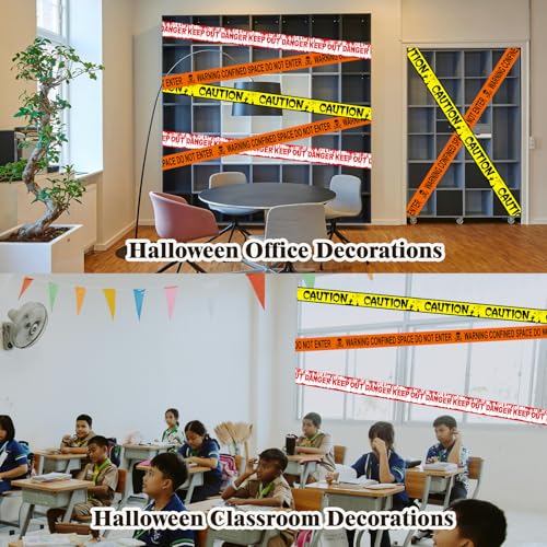 Halloween Fright Tape Bundle – 3 Rolls “Keep Out”, “Caution”, “Warning” Scary Party Decoration Set