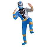 Blue Power Ranger Costume for Kids – Official Dino Fury Muscle Padded Suit with Mask ⚡💙