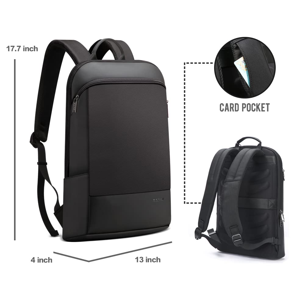 BOPAI 17″ Super Slim Laptop Backpack – Anti-Theft, Waterproof Business & Travel Backpack for Men & Women (Black)