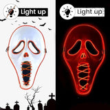 Red Skull Latex Halloween Mask – Full Head Horror Mask with Shroud, Breathable & Comfortable Scary Costume for Adults