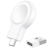 2-in-1 Magnetic Apple Watch Charger – Portable USB-C & USB-A Travel Charging Adapter for iWatch