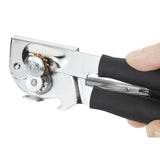 Heavy-Duty Manual Can Opener with Ergonomic Soft Handles & Easy-Turn Crank