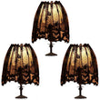 Halloween Lampshade Covers (3-Pack) 🕸️ – Black Lace Spider & Bat Lamp Decorations for Home & Party