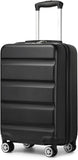24-Inch Black Expandable Hardshell Checked Suitcase with TSA Lock