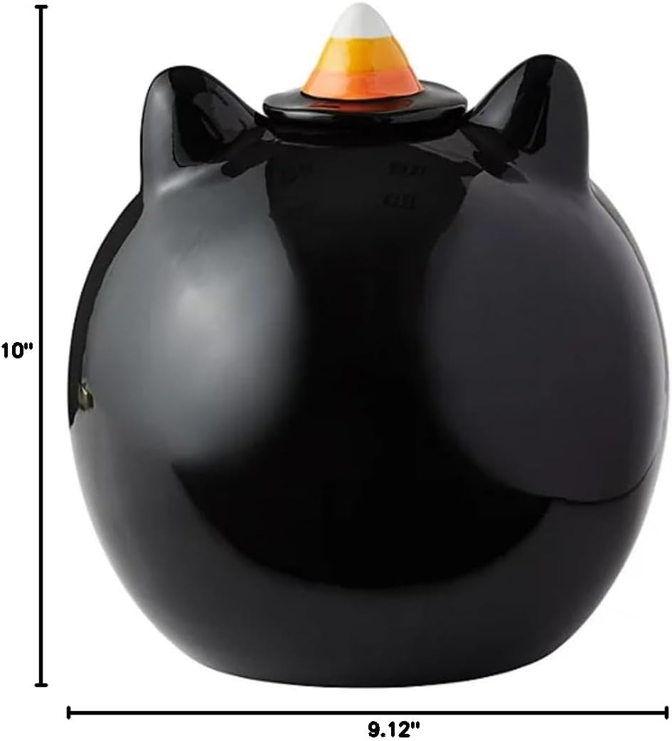 Member’s Mark Ceramic Halloween Candy Bowl – Black Cat Party Decoration (Trick-or-Treat Bowl)