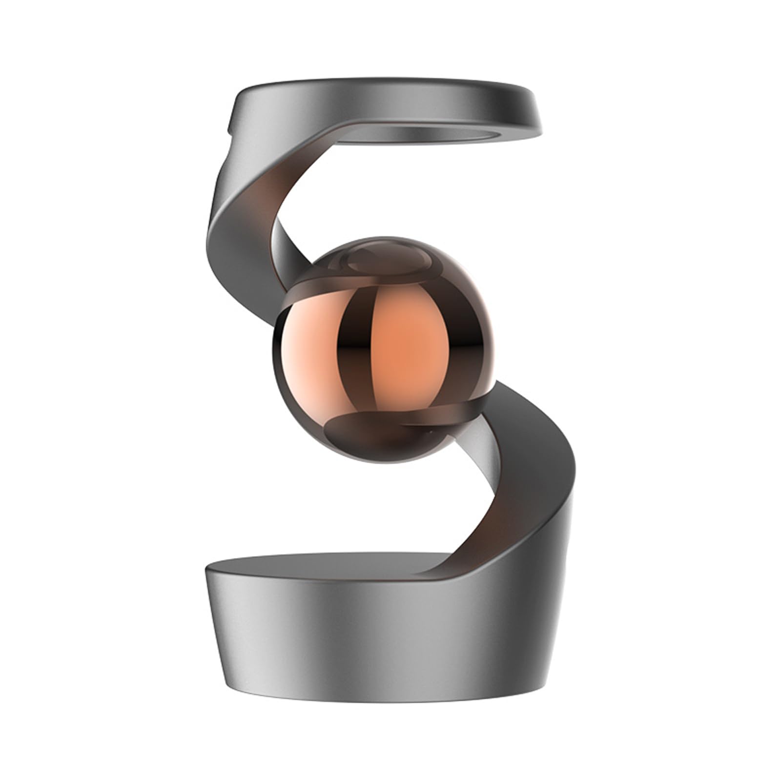 Kinetic Desk Fidget Toy Gravity Defying Metal Spinner Stress Relief Balance Desk Decor Gray Rose Gold