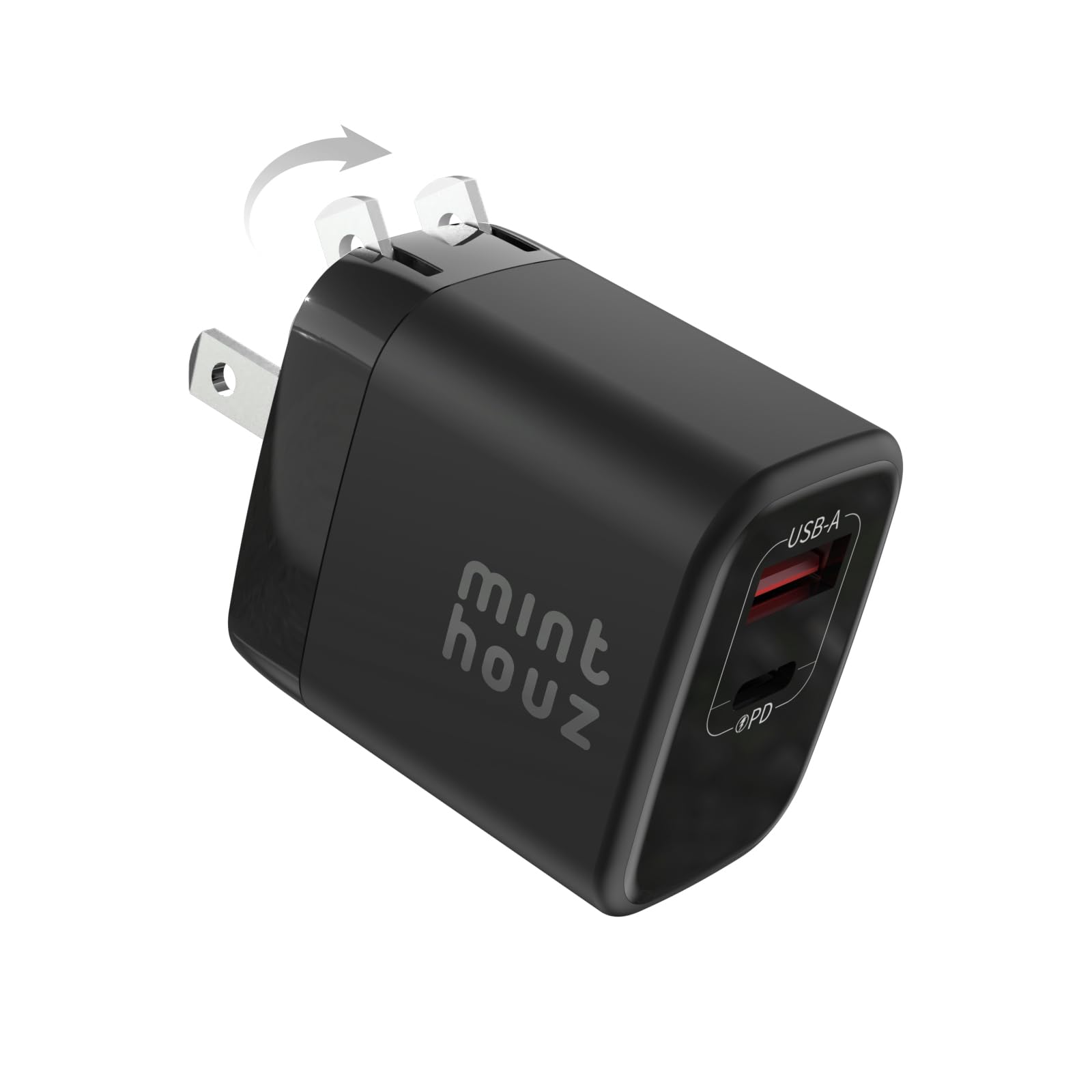 35W GaN Fast Charger USB-C & USB-A Dual Port Wall Charger for iPhone, Android & Tablets