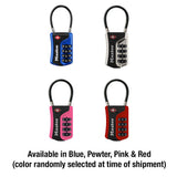 Master Lock TSA Approved 4-Digit Combination Luggage Lock with Flexible Cable, Travel Security Padlock