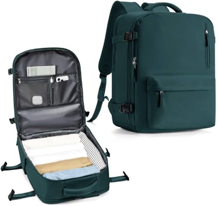 Travel Backpack Women,Carry On Backpack Flight Approved 18x14x8 inches Bag Spirit Airlines Personal ltem,College Sports Hiking Rucksack Waterproof Outdoor Casual Daypack Laptop Blackpack,Peacock Blue
