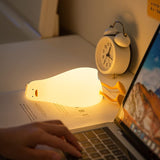 Cute Silicone Duck Night Light Rechargeable LED Dimmable Nursery Bedside Lamp for Kids & Baby Room