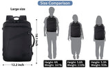 MATEIN 27L Expandable Carry-On Travel Backpack – Lightweight Convertible Business & Outdoor Daypack (Black)