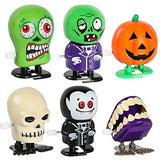 Halloween Wind-Up Toy Assortment – 12pcs Walking & Jumping Halloween Characters for Kids Party Favors