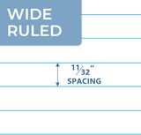 4-Pack Wide Ruled Composition Notebooks with 160 Pages and Durable Sewn Binding