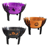 3-Pack Halloween Candy Bowls with Holders – Orange, Purple & Black Trick or Treat Set