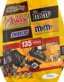 M&M’s, SNICKERS, TWIX & MILKY WAY Halloween Bulk Variety Bag – 135PCS Mix of Fun Size Chocolate Treats 🍫🎃
