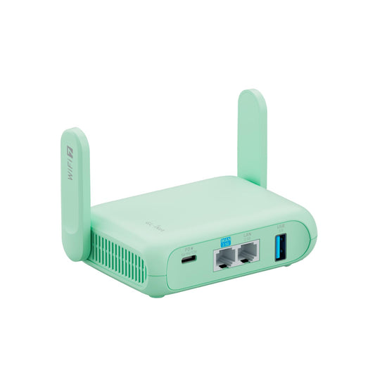 WiFi 7 Portable Travel Router with Dual Band 3.5Gbps Speed, VPN Server & Client, OpenWrt Firmware, Dual 2.5G Ethernet Ports & USB 3.0 Secure Pocket Router