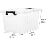 Clear White Stackable Storage Bins with Lids – 22 Qt Large Capacity Home Organization Set (6 Pack)