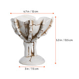 Skeleton Hand Halloween Candy Bowl – Skull Treat & Snack Holder Decoration (White)