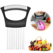 Onion Holder & Slicer Tool – Stainless Steel Prongs, Non-Slip Grip (1 Pack)