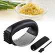 Stainless Steel Garlic Press Rocker – Easy Grip Garlic Crusher & Mincer