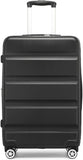 24-Inch Black Expandable Hardshell Checked Suitcase with TSA Lock