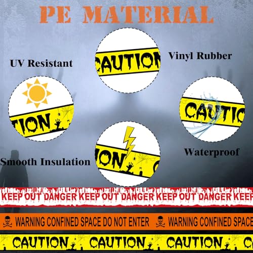 Halloween Fright Tape Bundle – 3 Rolls “Keep Out”, “Caution”, “Warning” Scary Party Decoration Set