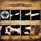 Floating Flameless LED Candle Set – 24 Ivory Hanging Candles with Remote Wand & Full Hanging Kit