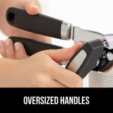 Heavy-Duty Stainless Steel Can Opener with Soft Grip & Bottle Opener