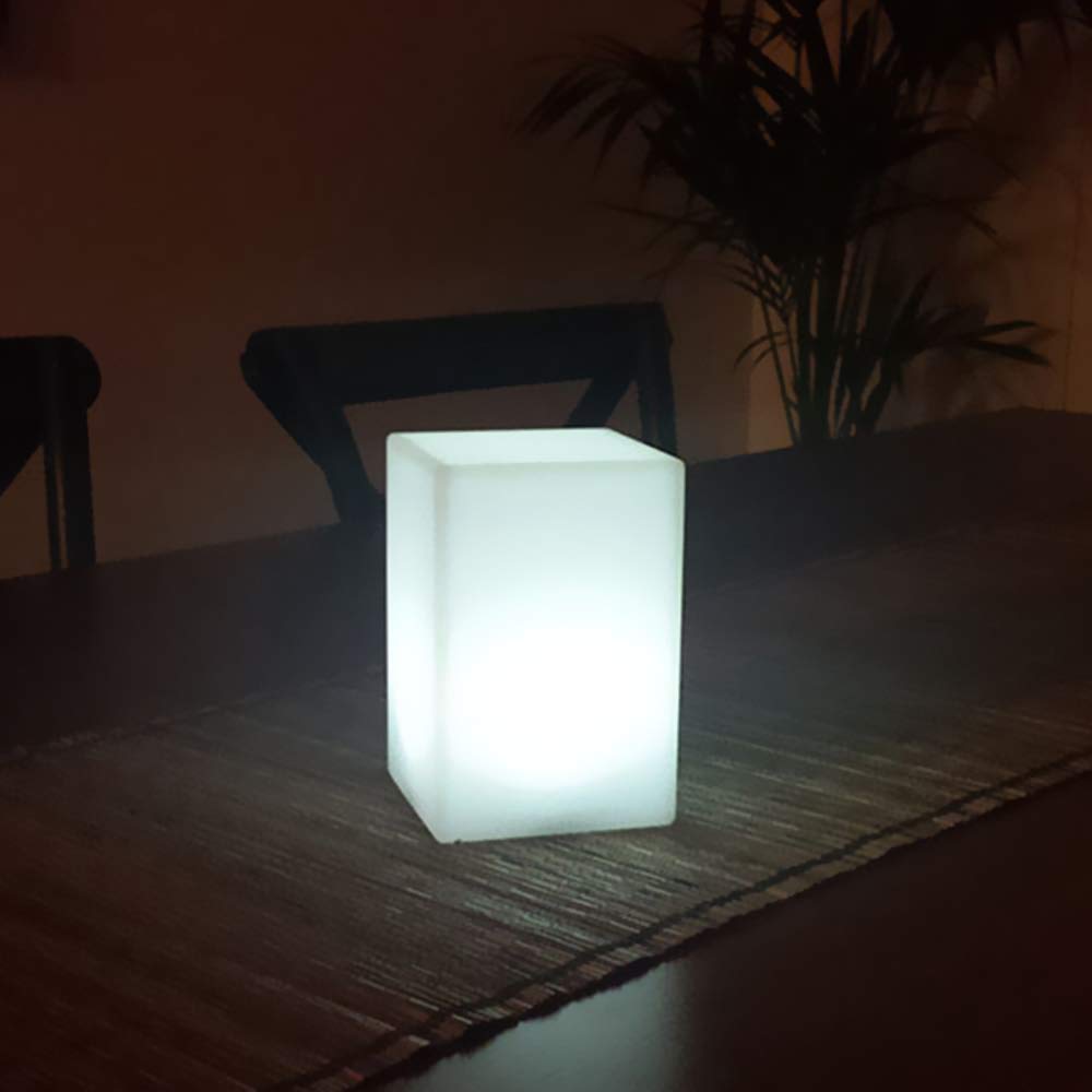 Rechargeable RGB LED Cube Lamp 6” – Waterproof Color Changing Indoor & Outdoor Mood Light