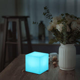 4” Rechargeable RGB LED Cube Night Light – Child-Friendly Waterproof Color Changing Mood Lamp