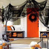 3-Pack Black Creepy Cloth Halloween Decoration Set – 16.4 Yards Spooky Fabric for Indoor & Outdoor Décor
