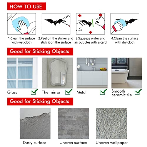 Double-Sided Halloween Window Clings – 8 Reusable PVC Sheets with Skeletons, Ghosts & Pumpkins