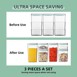 One-Touch POP Airtight Food Storage Containers – 6 Piece Stackable Kitchen Canister Set