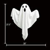 Blue LED Hanging Ghosts (4-Pack) – 27.5" Light-Up Halloween Decorations for Yard, Porch & Haunted House