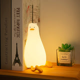 Cute Silicone Duck Night Light Rechargeable LED Dimmable Nursery Bedside Lamp for Kids & Baby Room