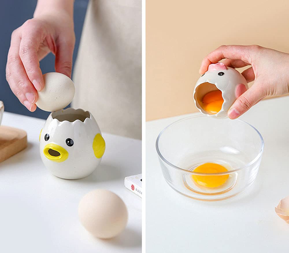Ceramic Chicken Egg Separator – Fun Yolk & White Separator Tool