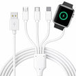 4-in-1 Multi Charging Cable for Apple Watch & iPhone – Universal Travel Charger Cord (4FT)