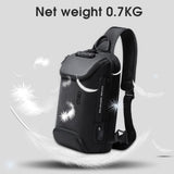 BANGE Anti-Theft Sling Backpack with Lock – Waterproof Crossbody Shoulder Bag with USB Charging Port (Black)