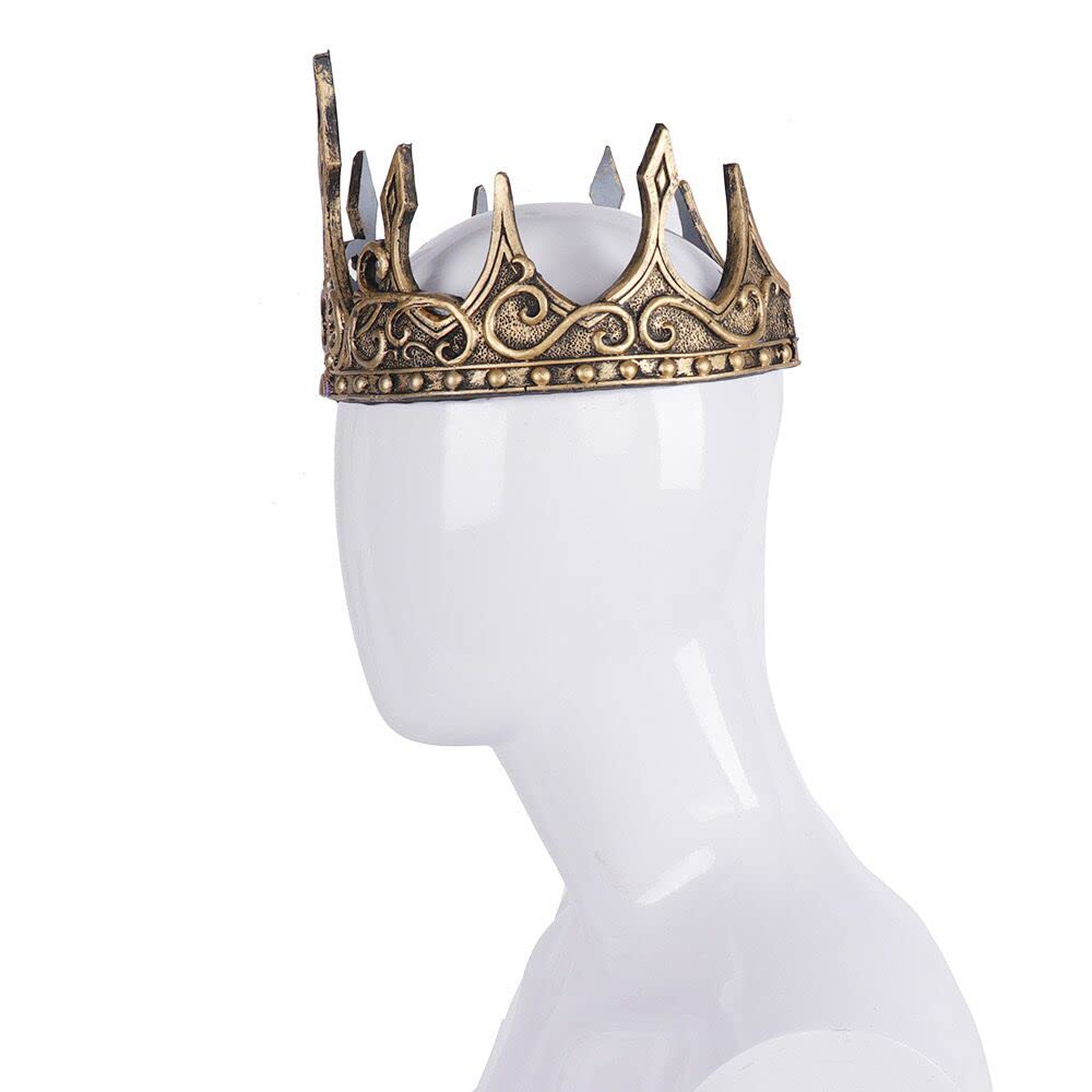 Gold Royal King Crown – Adjustable Foam Crown for Halloween, Cosplay & Medieval Costumes 👑✨