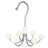 360° Rotating Hoodie Hanger with Wooden Balls – Space-Saving Multi-Hook Closet Organizer for Hoodies, Bags & Accessories