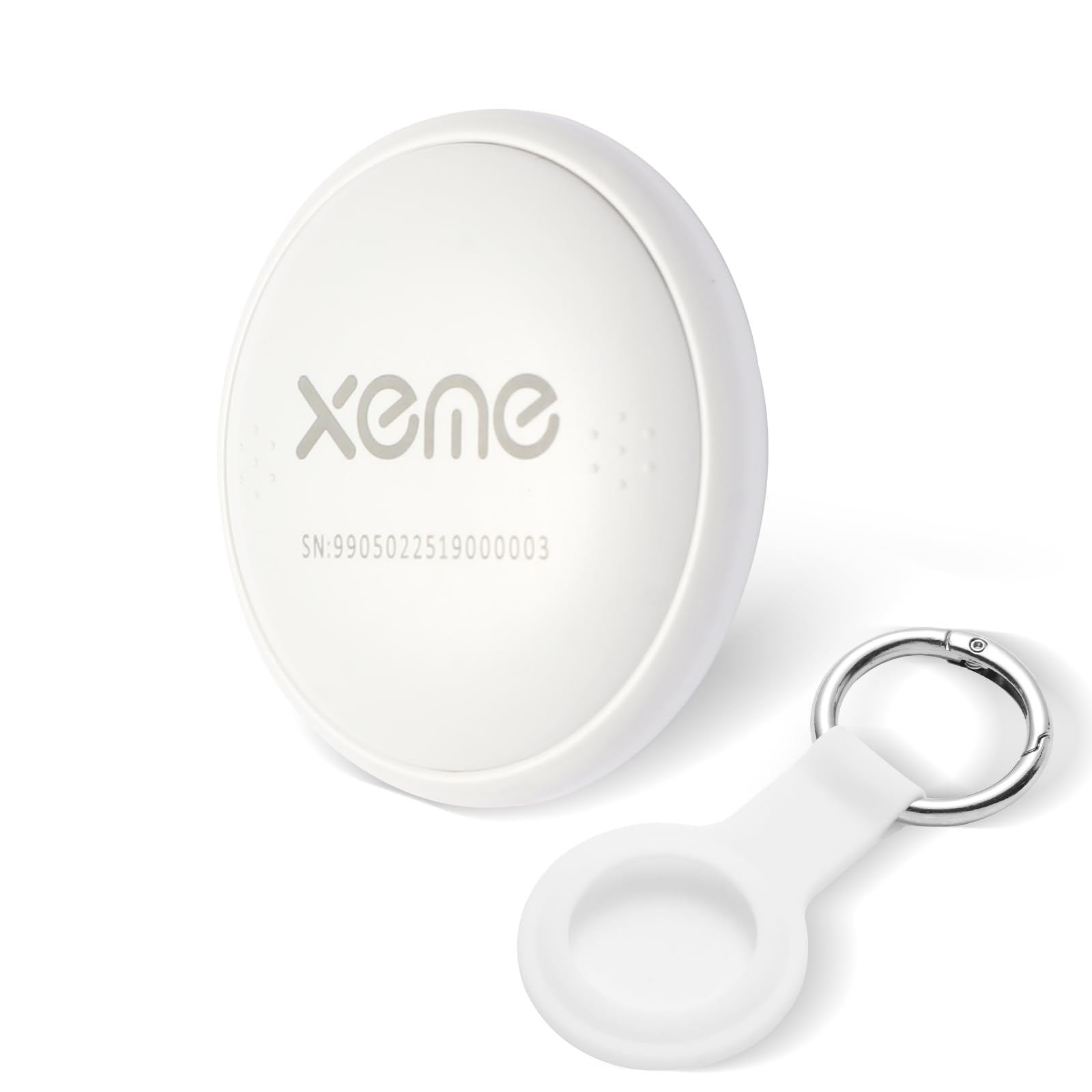 MFi Certified Bluetooth Tracker Tag, Apple Find My Compatible Item Locator, Waterproof IP67 Smart Key Finder with Replaceable Battery