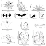 Double-Sided Halloween Window Clings – 8 Reusable PVC Sheets with Skeletons, Ghosts & Pumpkins