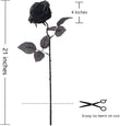 Artificial Black Roses – 12PCS 21" Long Stem Silk Flowers for Halloween, Gothic Wedding & Home Decor