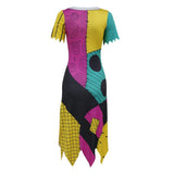 Women’s Patchwork Sally-Inspired Dress – Halloween & Christmas Carnival Costume 🎃💃