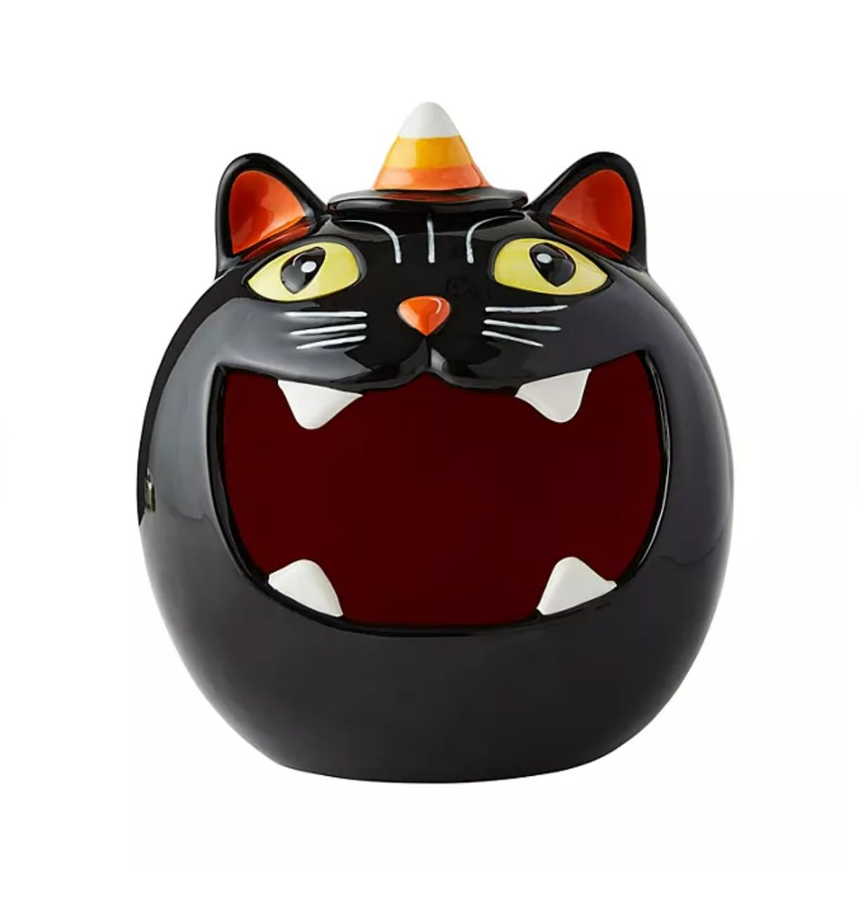 Member’s Mark Ceramic Halloween Candy Bowl – Black Cat Party Decoration (Trick-or-Treat Bowl)