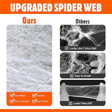 1400 Sqft Halloween Spider Web – Ultra Stretchy Polyester Cobweb for Indoor & Outdoor Decorations