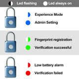 Compact Fingerprint Smart Padlock with USB Rechargeable Battery, Portable Biometric Security Lock for Gym, Travel & Personal Storage