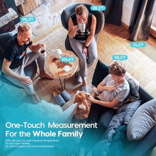 Infrared Forehead Thermometer for Adults & Kids – Non-Contact Digital Temperature Scanner with LED Display
